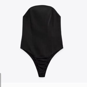 Zara Strapless Black Bodysuit